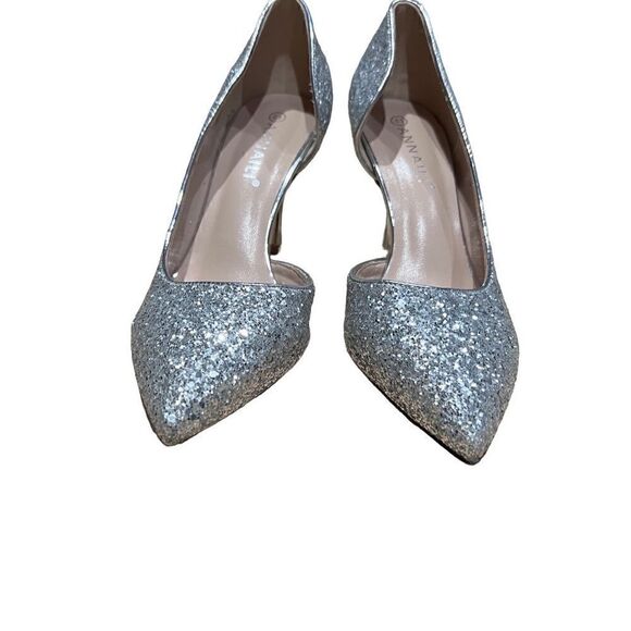 Annaili glitter stiletto heels, silver, size 41, US size 10 - Picture 3 of 13